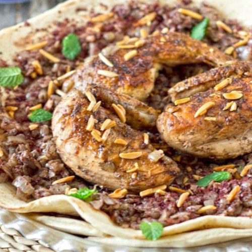 وجبة مسخن فلسطيني خبز طابون